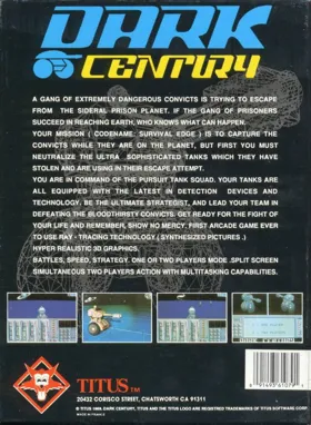 Dark Century box cover back